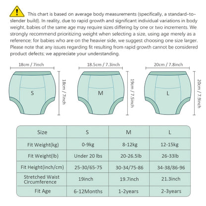Baby Reusable Training Pants - 6-Pack Assorted Cartoon Print