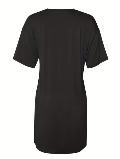 Women's Black Polyester V-Neck Shorts - product view 18