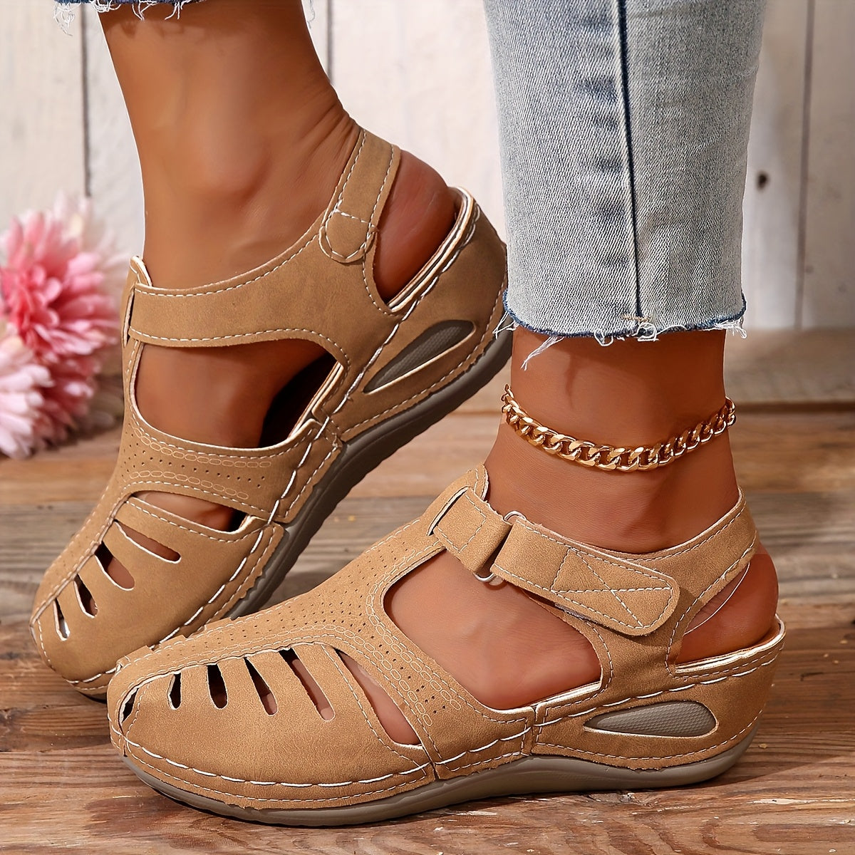 Ladies' Fashion Trend Wedge Sandals, Women Shoes