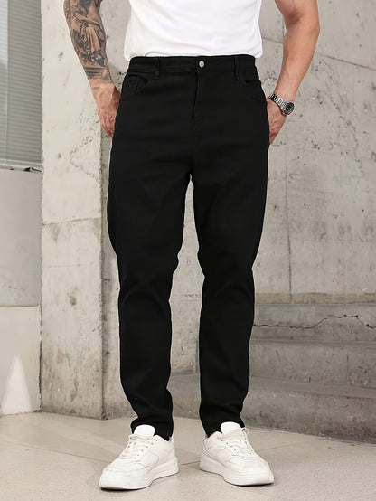 Men's Straight Leg Jeans - Black Denim Clean Finish Everyday 184677