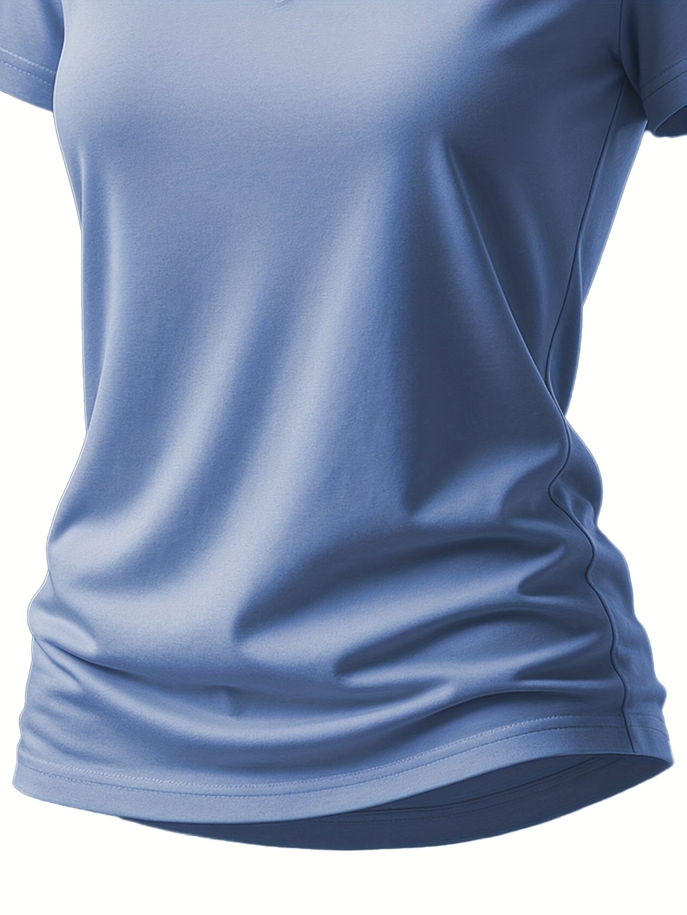 Women'S Soft V-Neck Sports T-Shirt, Cool And Breathable, - Quick-Dry Fabric, Designed for Outdoor Workouts, Comfortable And Versatile Fitness Wear Suitable for Everyday Exercise