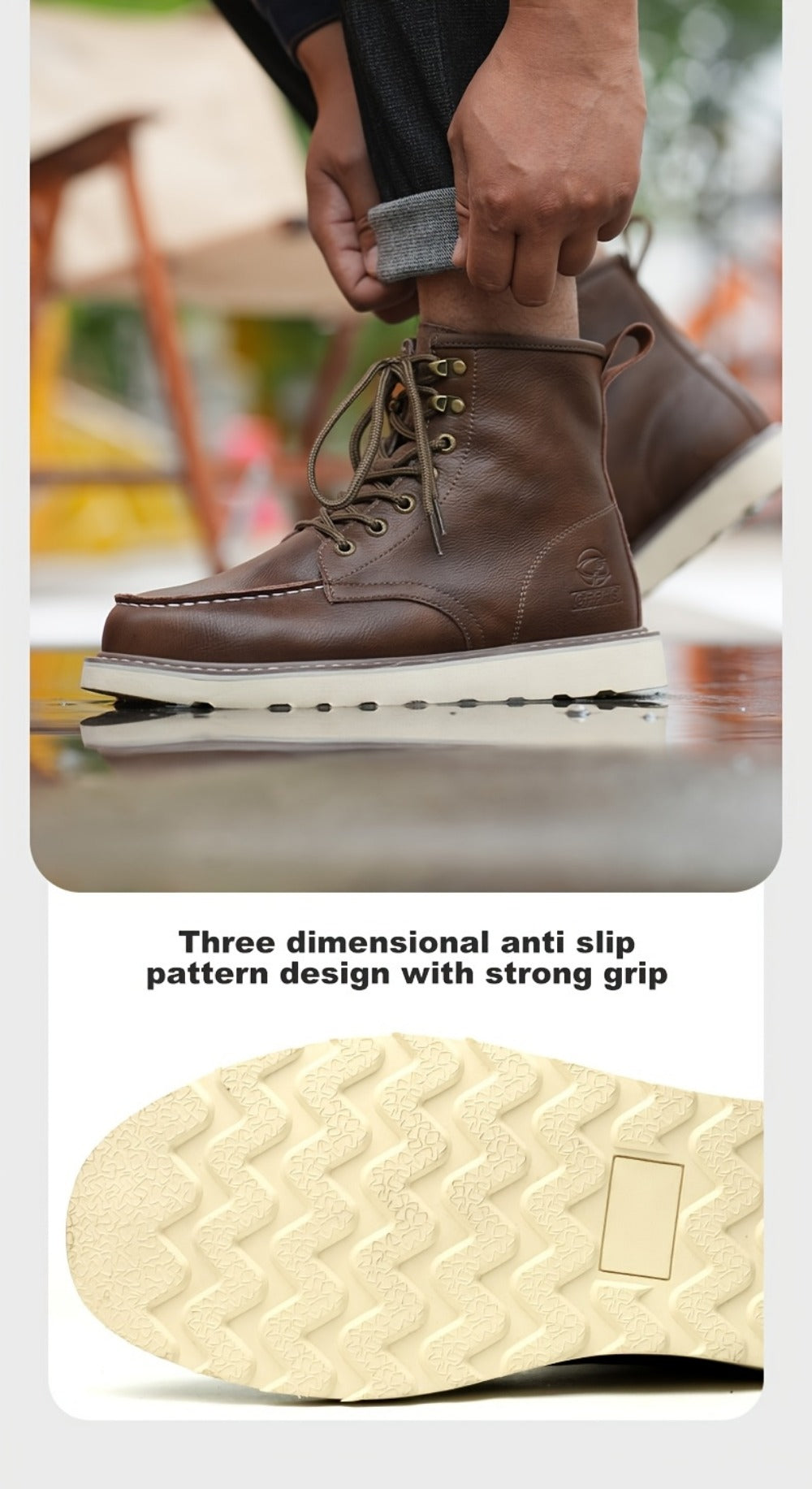 Men's Work & Safety Boots - Puncture Resistant & Non-Slip Sole 061221
