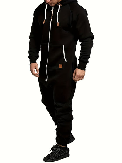 Men's Hooded Coveralls - Full-Zip One-Piece Design Style 3109