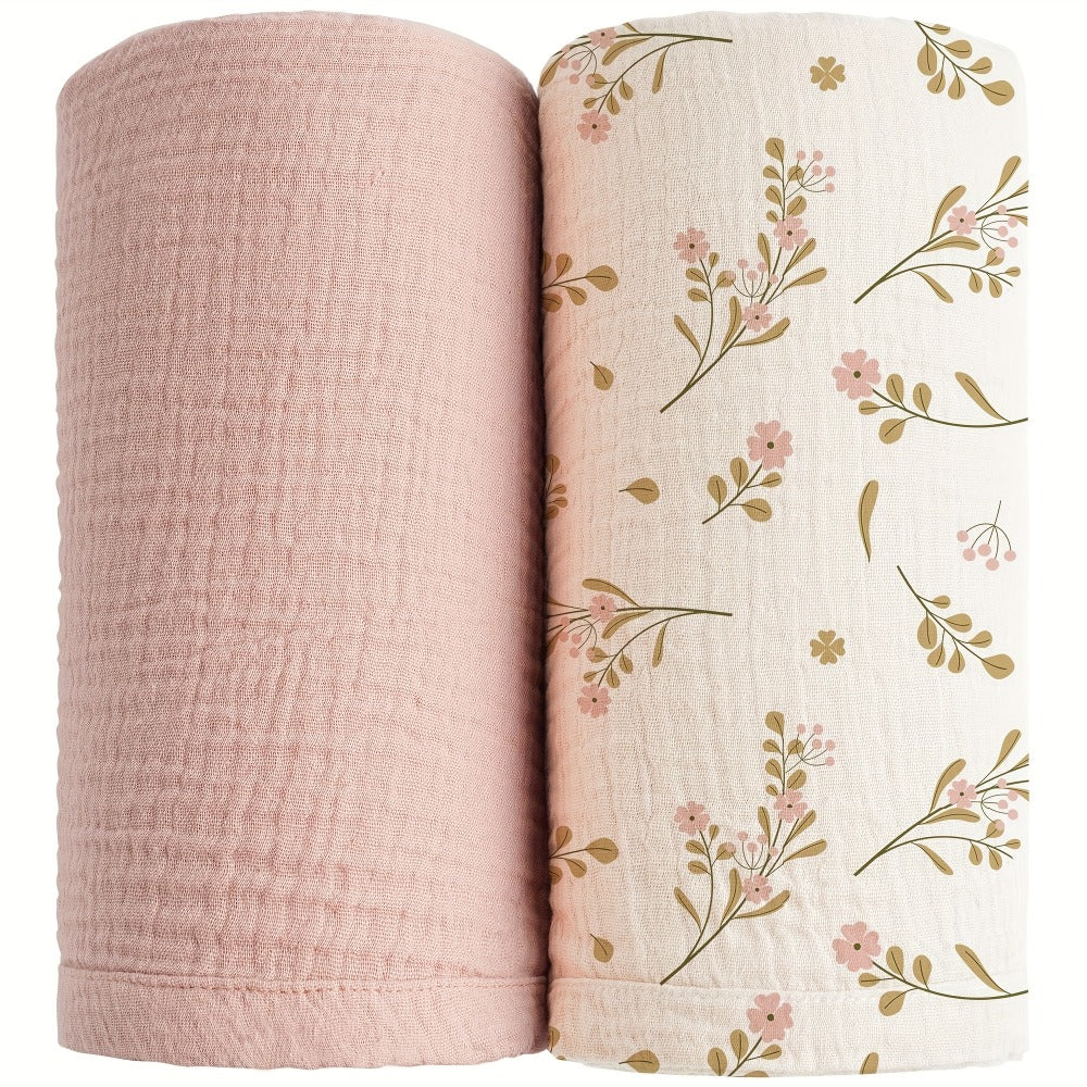 Swaddle Blanket - 2-pack Breathable Muslin Soft