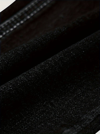 Non-stretch Multi-pocket Design, Classic Zipper Button, Fashionable Casual Versatile Jeans