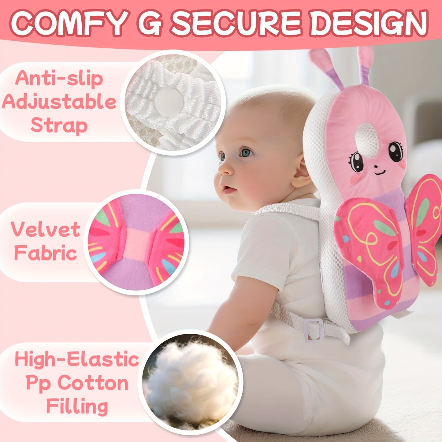 Soft Toddler Backpack for Infants And Toddlers, with Adjustable Cartoon Animal Plush Backrest, Made of Colorful Polyester Fiber, an Ideal Gift for Festivals