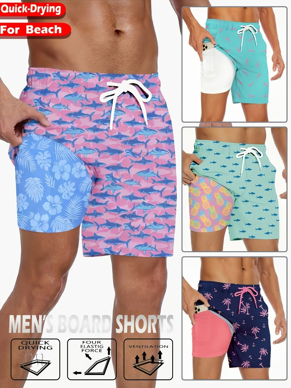 Men's Swimwear - Graphic Style 13957