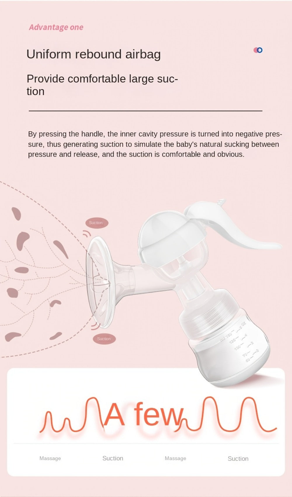 Breast Pump - Portable Manual Milk Collector
