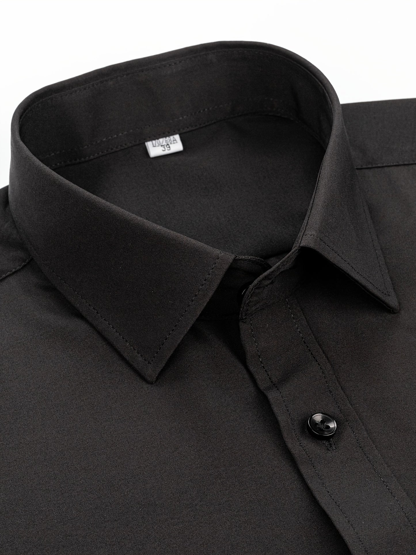 Men'S Long-Sleeve Button-Up Shirt Suitable for Semi-Formal Occasions in Spring And Summer Business Settings