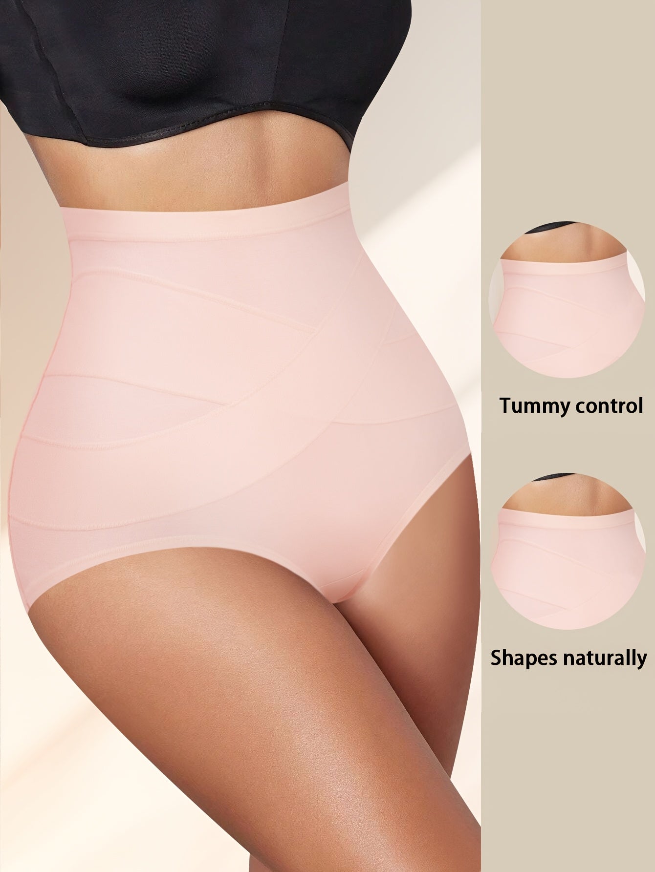 4pcs Plus Size High-Waist Shaping plus-size Panties- Breathable And Comfortable, Designed to Shape Your Figure Perfectly- Featuring A Wide Elastic Waistband for Extra Support, Providing All-Day Comfort