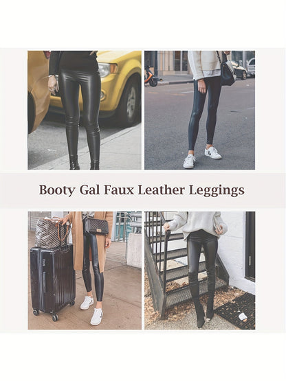 Women's High Waist Black Leggings - Stretchy, Slim Fit, Elastic Waistband, Long Length, Machine Washable, Perfect for Evening Outfits & Date Nights, High Waisted Leggings