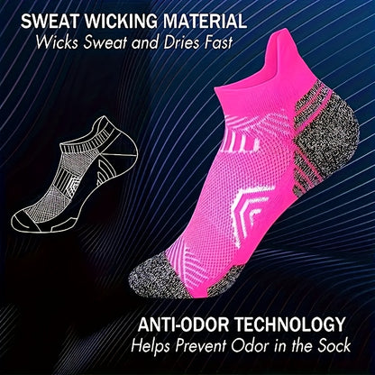 10/15 Pairs Compression Ankle Sports Pads, Fabric, Breathable Low Cut Label Design, With Thick Padding And Arch Support, Suitable For Running And Casual Wear