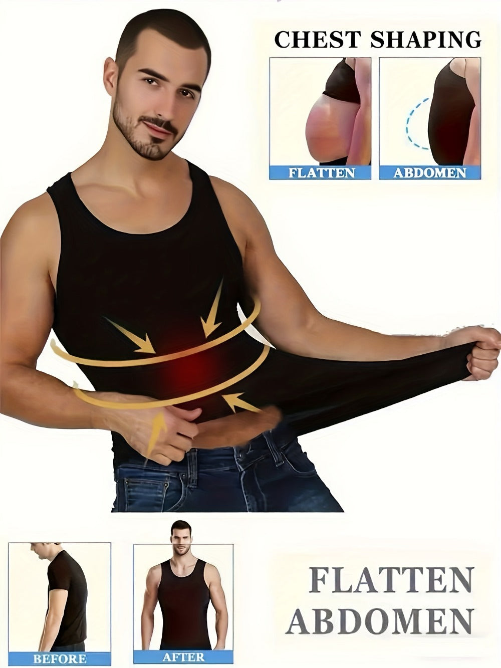 Men's Solid Color Performance Shirt - Sleeveless 018853