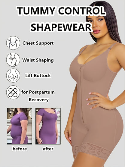 Women's Sports Yoga Shaper: Tummy-Tucking, Butt-Lifting, And Body-Sculpting Pants with Zipper, Detachable Straps, And Zipper Crotch; Gym And Casual Workout Tummy-Tucking Shaper; Top Summer Choice for Tummy Control; Waist And Abdominal Shaping Band