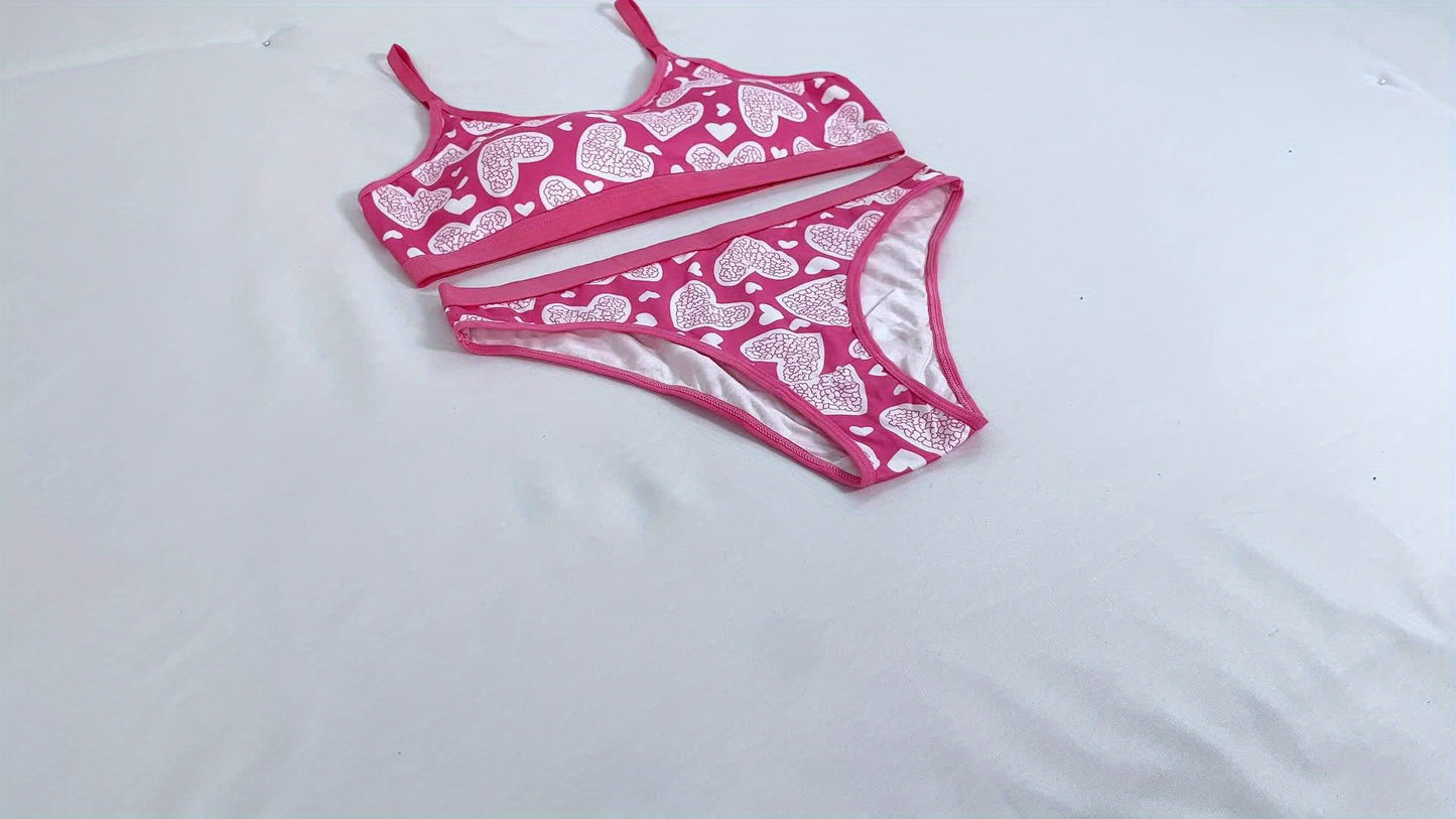8pcs Women's Full Lingerie Set - Front-Closure Push-Up Bra & Low-Rise Triangle Panties, Soft Breathable Comfort Suitable for Party & Casual Attire, 8pcs Matching Underwear