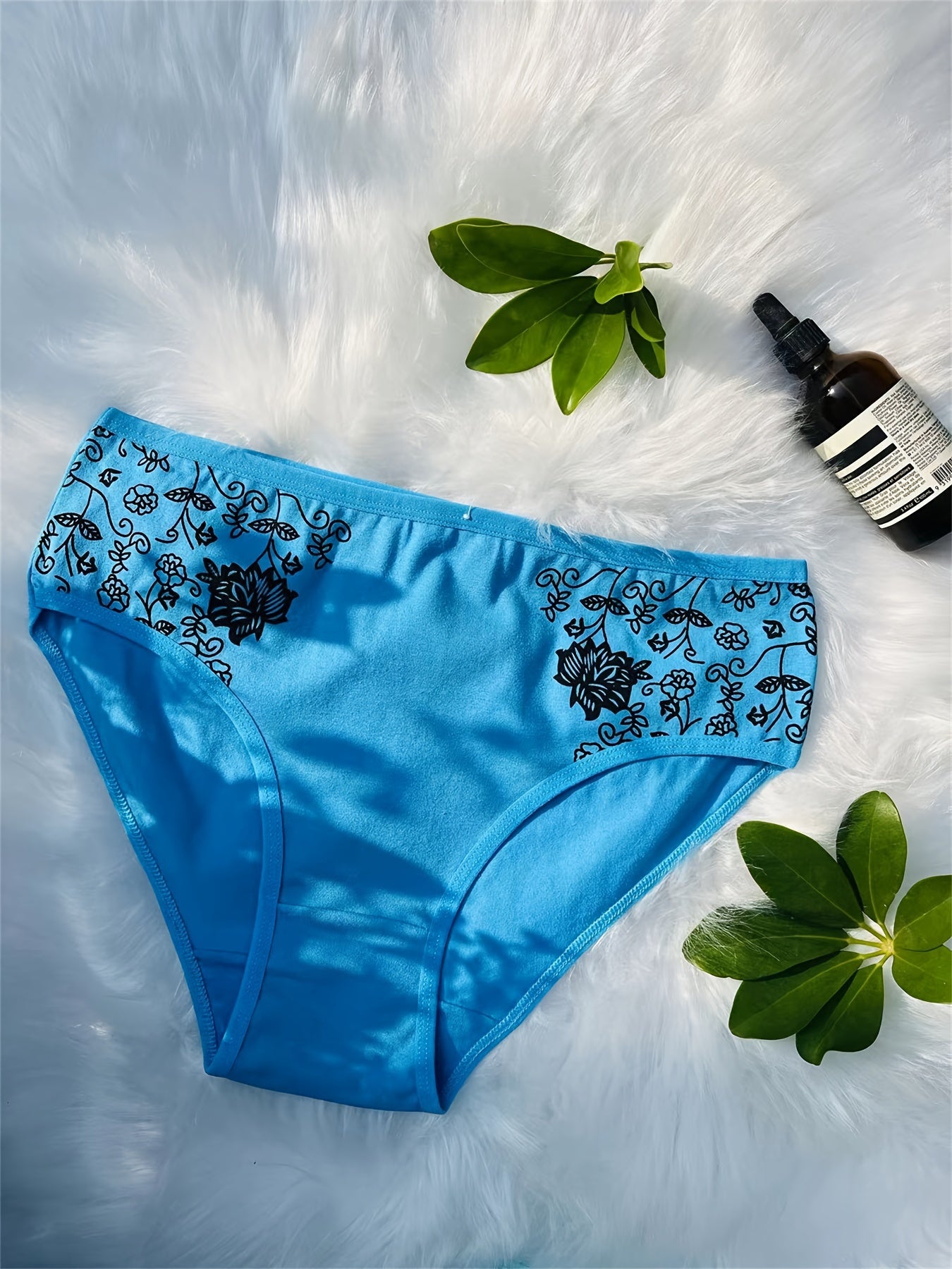 12pcs Set of Mid-Rise Pure Printed Women's Shapewear Panties, Breathable, Sexy, and Comfortable (Random Delivery)