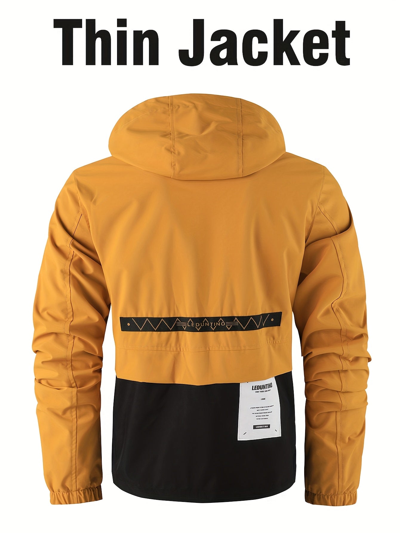 Men's Fashion New Jacket Men's Spring Autumn Thin Casual Multi-Pocket Outdoor Windbreaker Stitching Color Jacket Jacket Men's Removable Hat Windproof Outdoor Jacket Male