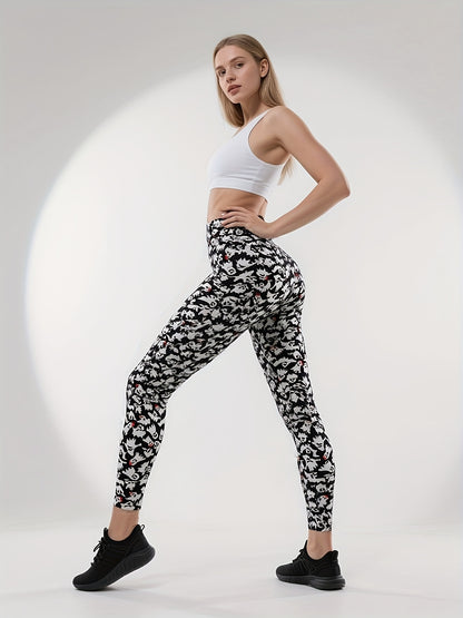 Random 5pcs Women Prints Stretchy Leggings