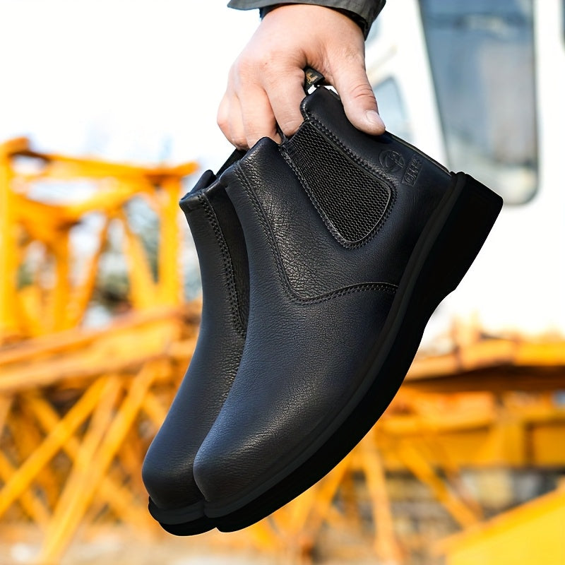 New PU Anti-smash Anti-puncture Men's Daily Casual Labor Insurance Shoes