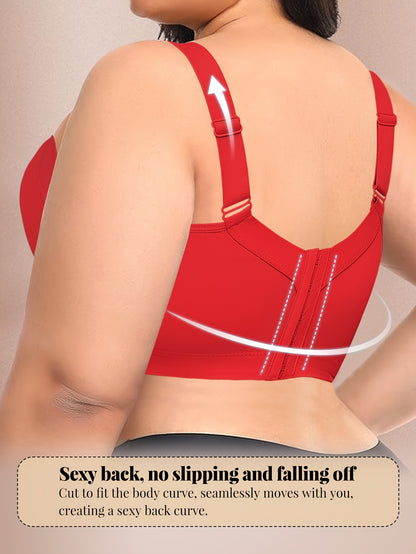 Seamless Large Size Push-up Bra for Women with Wide Shoulder Straps, Comfortable And Simple Bra