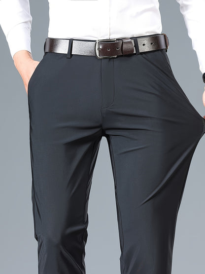 3 Colors Available, Men's Suit Pants, New Men's Classic Senior Business Casual Light Suit Pants, Casual Pants, Interview, Office Choice, Comfortable Material, Breathable and Quick-drying, Pocket Design, Perfect Gift Choice