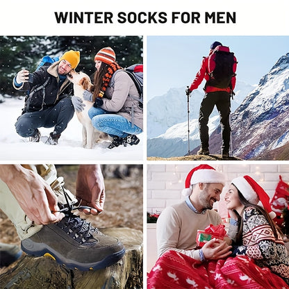 15 Pairs Merino Wool Socks Mens, Super Thick Mens Hiking Socks Thermal Wool Socks For Cold Weather(7-13)