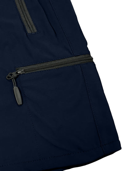Plus Size Men'S Quick Dry Athletic Shorts, Elastic Waist Drawstring Zipper Cargo Shorts, Breathable Lightweight Multi-Pocket Casual Shorts for Gym Running Workout Outdoor Activities