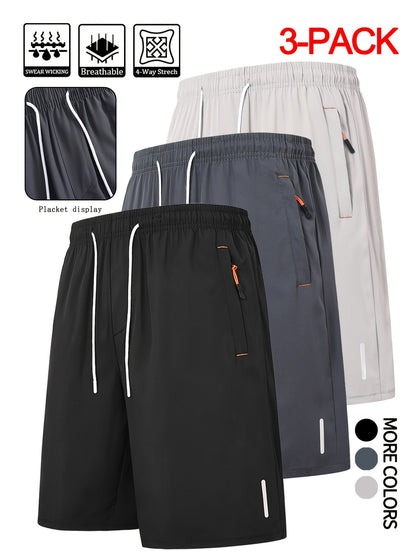 Men's Black + Dark Gray + Light Gray Shorts - product view 13