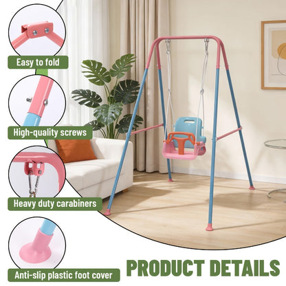 Foldable Baby Swing Set - Indoor and Outdoor Stand