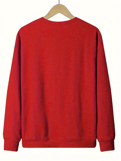 Customized Ladies' And Ladies' Pattern Hoodie - Round Neck Pullover, Casual Long Sleeved Round Neck Hoodie, Machine Washable Daily Comfortable Style, Soft Clothing, Autumn And Winter Sportswear, Seasonal Clothing