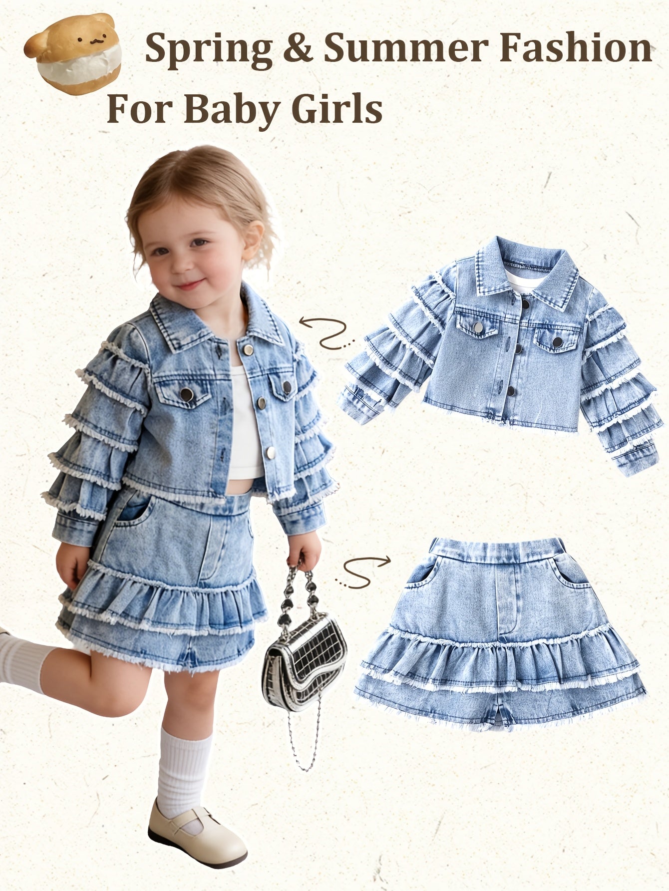 Targeted Development Of Fashionable 2pcs Sets for Baby Girls In Spring And Summer, Perfect for Outdoor