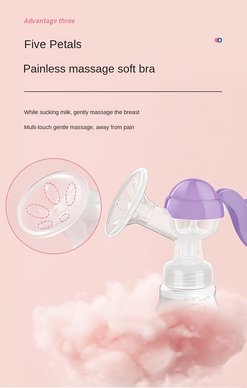 Manual Breast Pump, Manual Breast Milk Collector, Massage, Portable And Silent Milking Device, Nipple Nipple