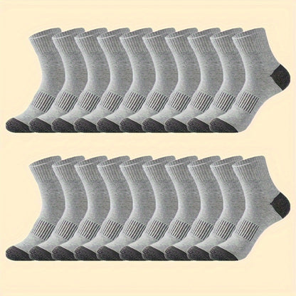 Men's Athletic Crew Socks - 50-Pair Pack