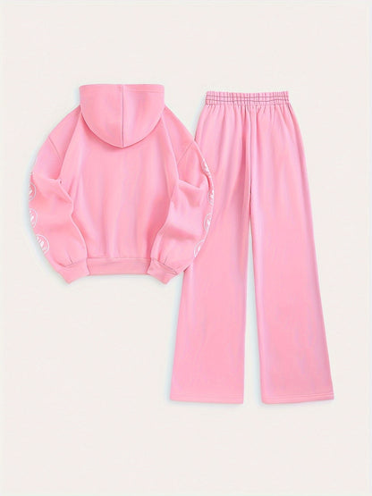 Hoodie And Sweatshirt Set with Print [Focused Growth]
