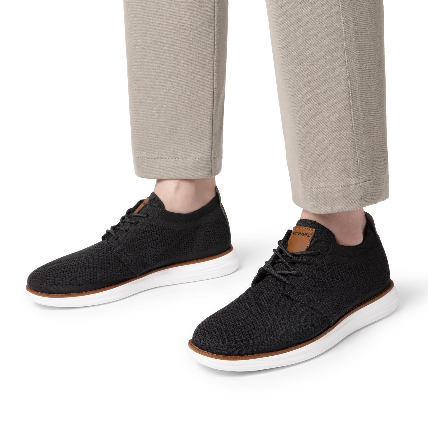 Bruno Marc Men's KnitFlex Breeze Mesh Sneakers Oxfords Lace-Up Lightweight Casual Walking Shoes