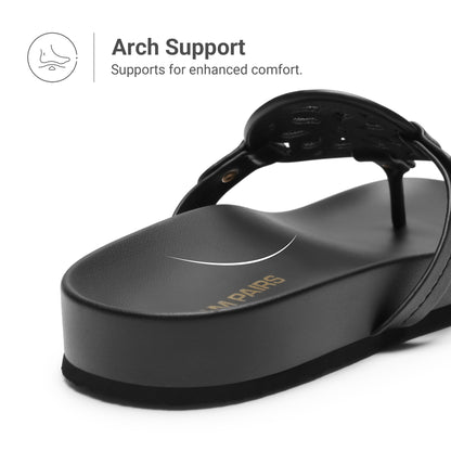 Platform Flip Flops for Women Support Soft Cushion Comfortable Dressy Thong Sandals Slippers for Summer Vacation Walking