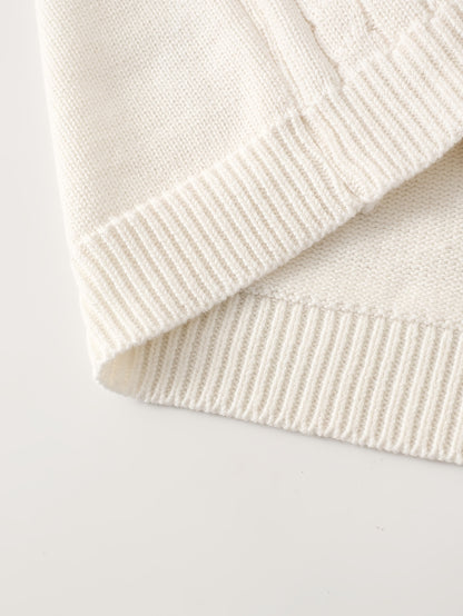 Set of 3, Knitted Undershirts for Kids Suitable for Autumn And Winter, Featuring a Collegiate Style Vest And Sleeveless Design