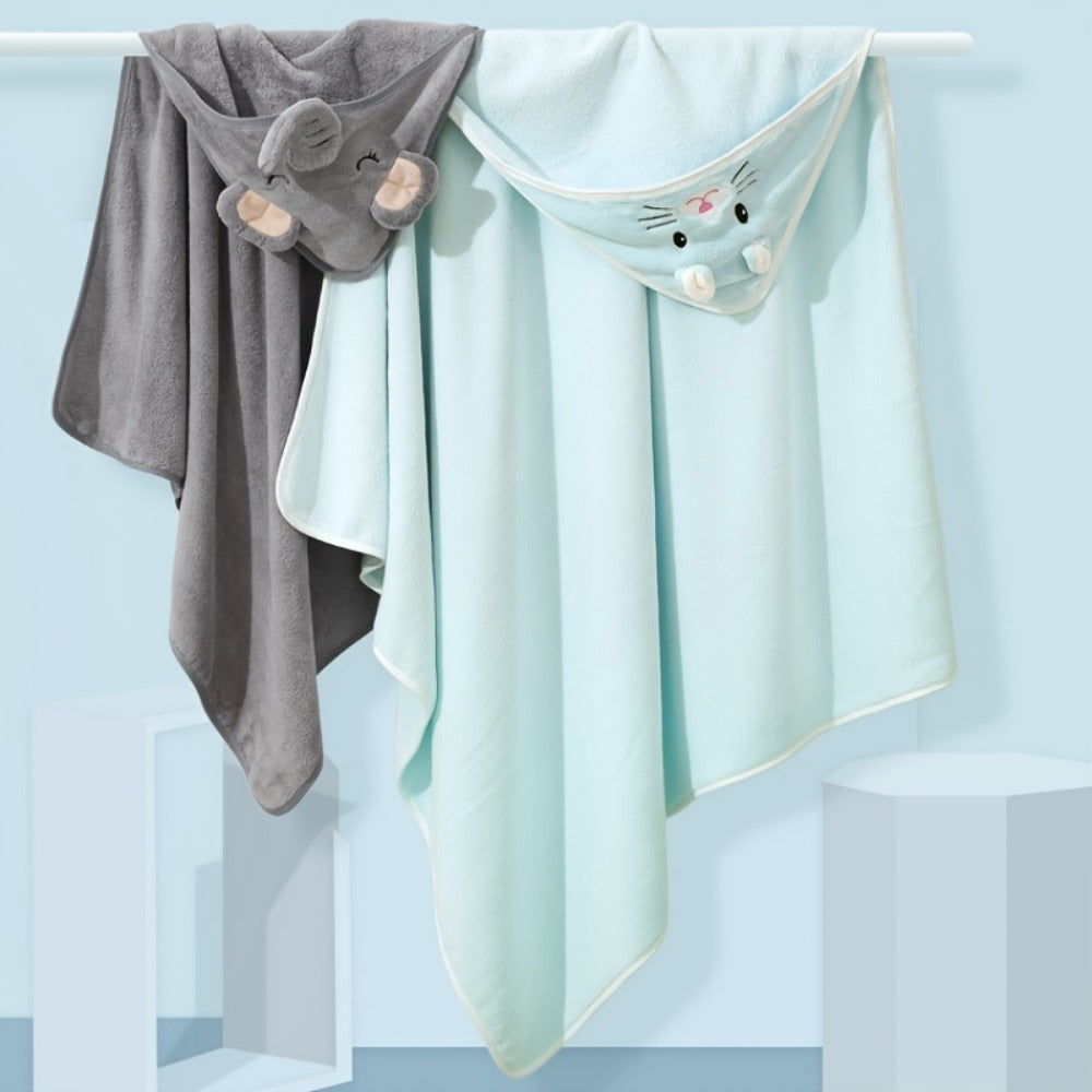 Baby Hooded Towel Set - Soft Absorbent Animal Designs