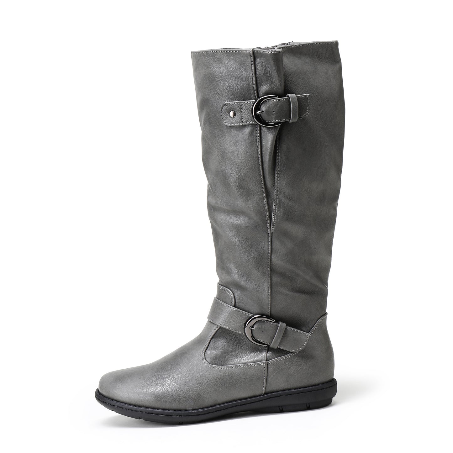 Women's Wide Calf Knee High Boots, Fashion Faux Fur-Lined Winter Boots