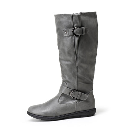 Women's Wide Calf Knee High Boots, Fashion Faux Fur-Lined Winter Boots