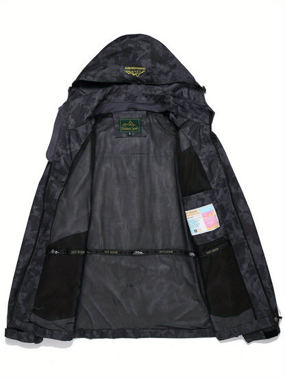 Men'S Rain Jacket Waterproof Lightweight Packable Raincoat Pullover Windbreaker with Hood for Hiking Running