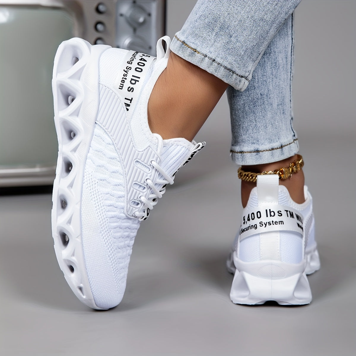 Women'S Sneakers, Women'S Running Shoes, Lightweight Slip-On Flat Shoes Twist Shoes Women'S Casual Shoes, Thick Sole Lace-Up Walking Shoes, Breathable Mesh Tennis Shoes, Trendy Versatile Solid Workout Shoes
