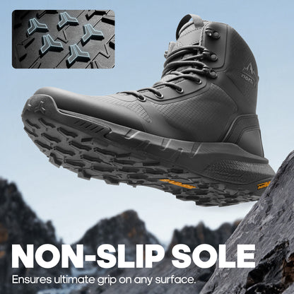 Men's Tactical Boot Lightweight Comfortable Boots for Work All Day Side Zipper Motorcycle Combat Hiking Boots 8 Inches