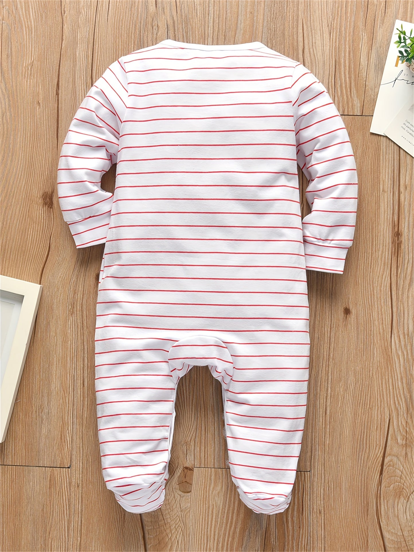 Kukitty Newborn Baby Boy Girl Clothes I Really Love My Daddy/ Mummy Long Sleeve Footies Romper Unisex-Baby 2pcs Footed Jumpsuit, for Outdoor