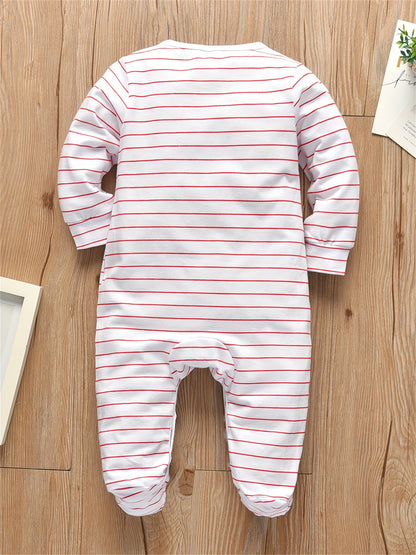 Kukitty Newborn Baby Boy Girl Clothes I Really Love My Daddy/ Mummy Long Sleeve Footies Romper Unisex-Baby 2pcs Footed Jumpsuit, for Outdoor