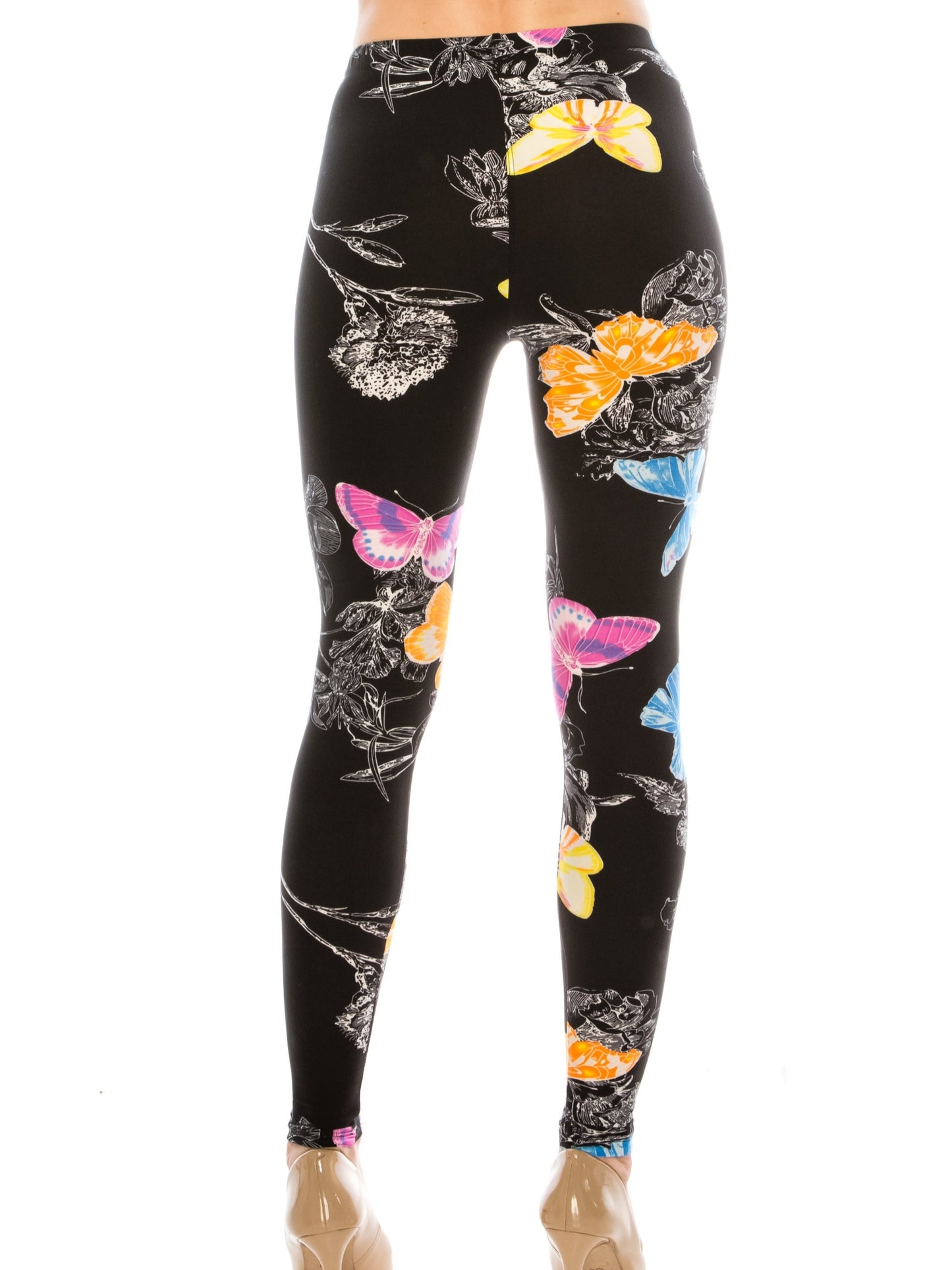 Fashion Printed Leggings For Women No See Through High Stretch Super Soft Leggings Regular
