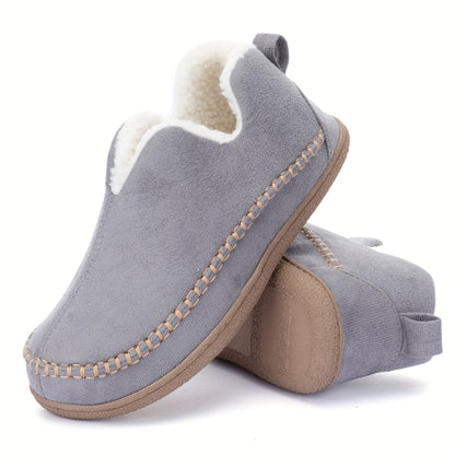 Women'S Non-slip Slippers, Fleece Lined, Cozy Bootie Style With Arch Support, Cushioned Comfort For Fall And Winter, V-neck Design With Non-slip TPR Sole - Multifunctional Indoor/outdoor Design With Arch Support, Fun Slippers, Women'S Warm Shoes