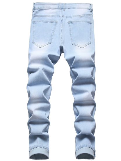 Men's slim stretch jeans - Comfortable & Flexible Fit - Denim Material - Perfect for Casual Wear - Ideal Gift for Fashionable Men