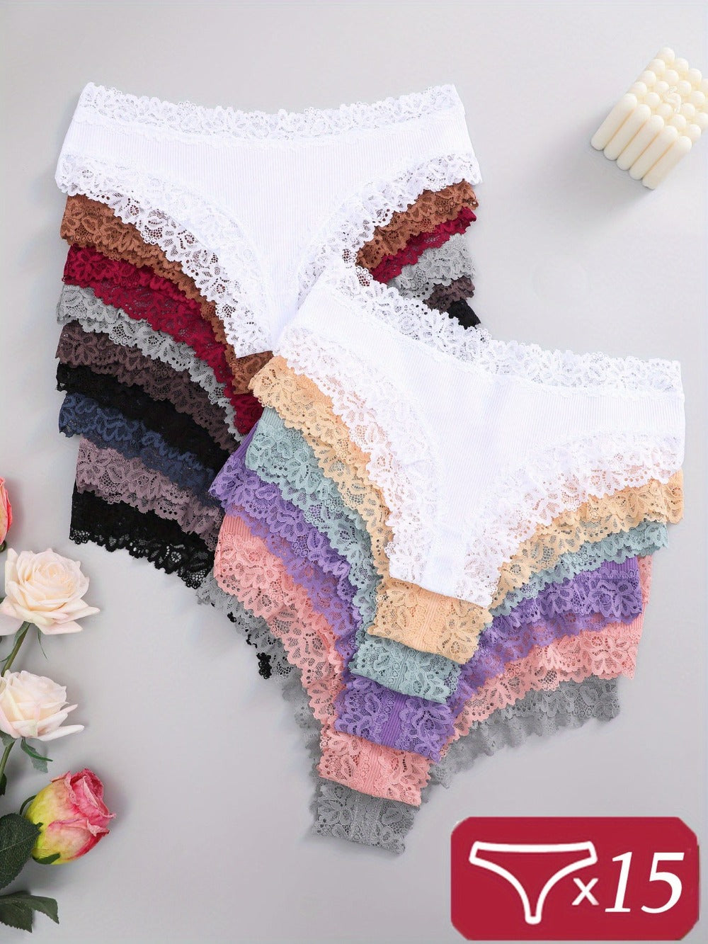 Women's 15-Pack Briefs - Lace Daily Comfort