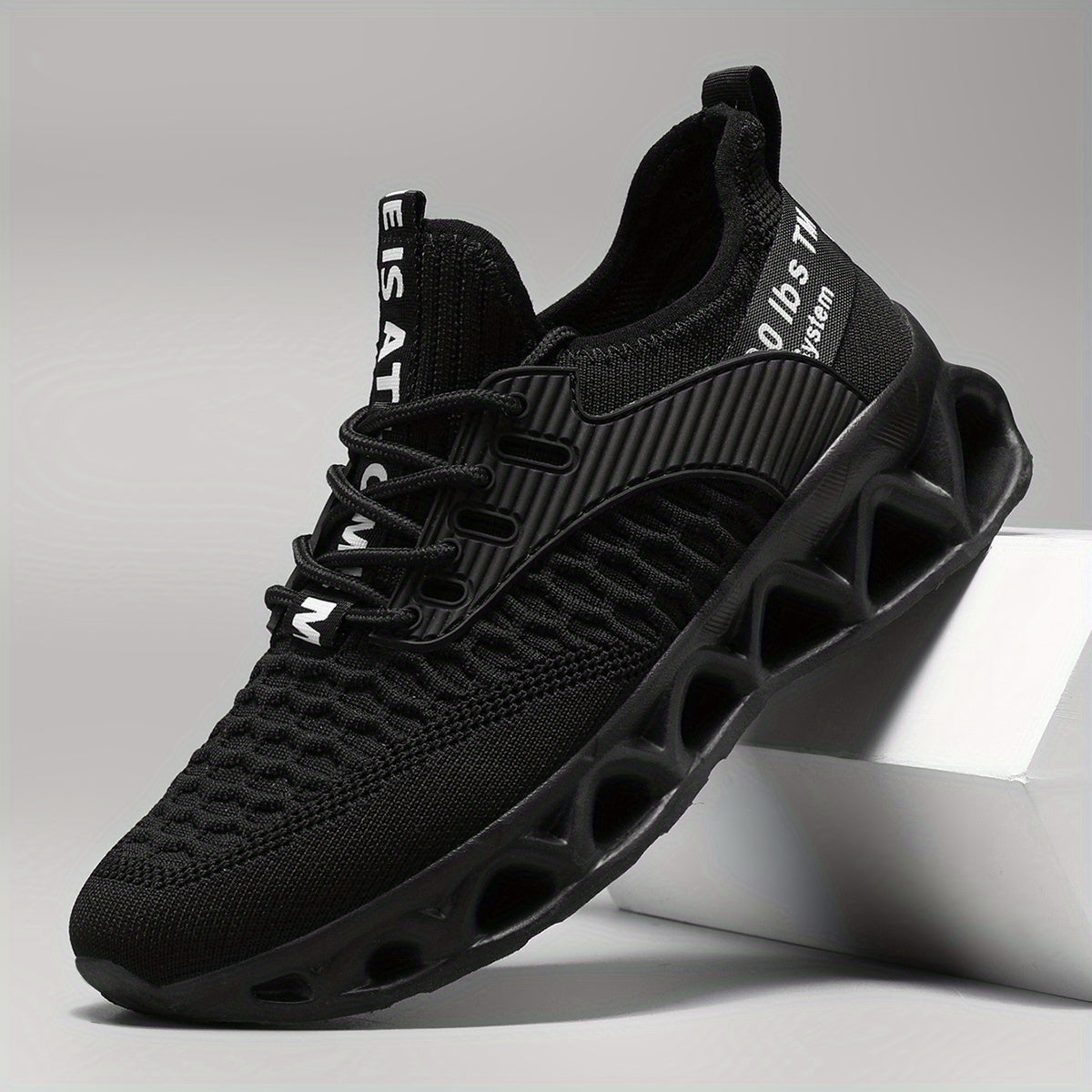 [Breathable Running Sneakers] Men's Stylish Breathable Running Shoes | Lightweight Non-Slip Blade Sole Sneakers for Walking, Tennis & Casual Wear | Shock-Absorbing Sneakers with Fashion Print Upper